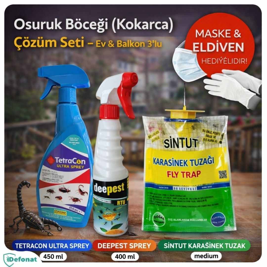 Osuruk Böceği (Kokarca) Çözüm Seti – Ev & Balkon 3’lü Paket