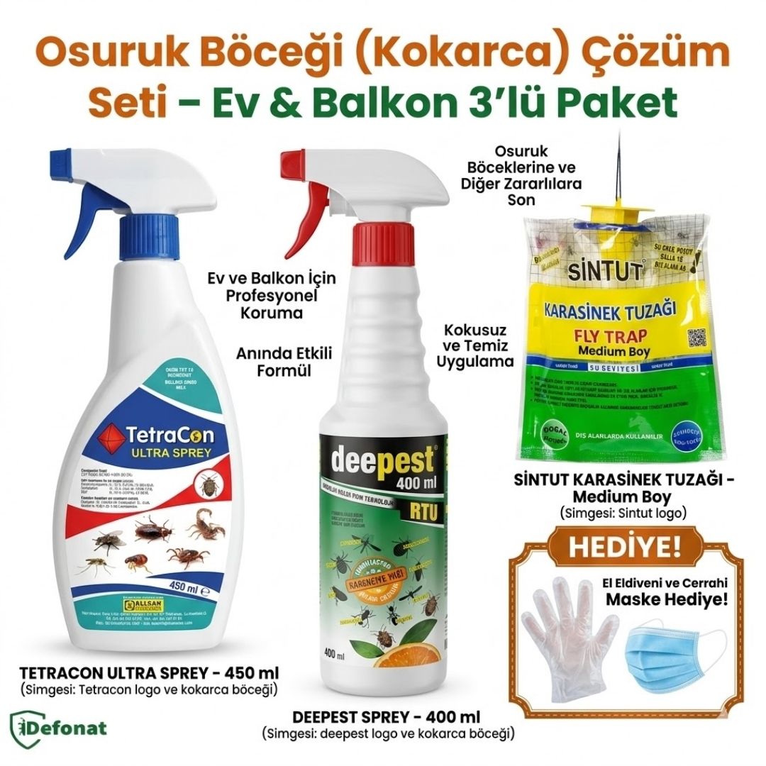 Osuruk Böceği (Kokarca) Çözüm Seti – Ev & Balkon 3’lü Paket