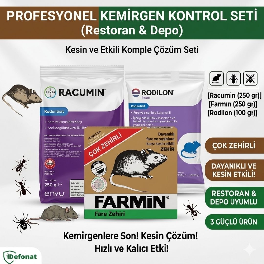 Profesyonel Kemirgen Kontrol Seti (Restoran & Depo)