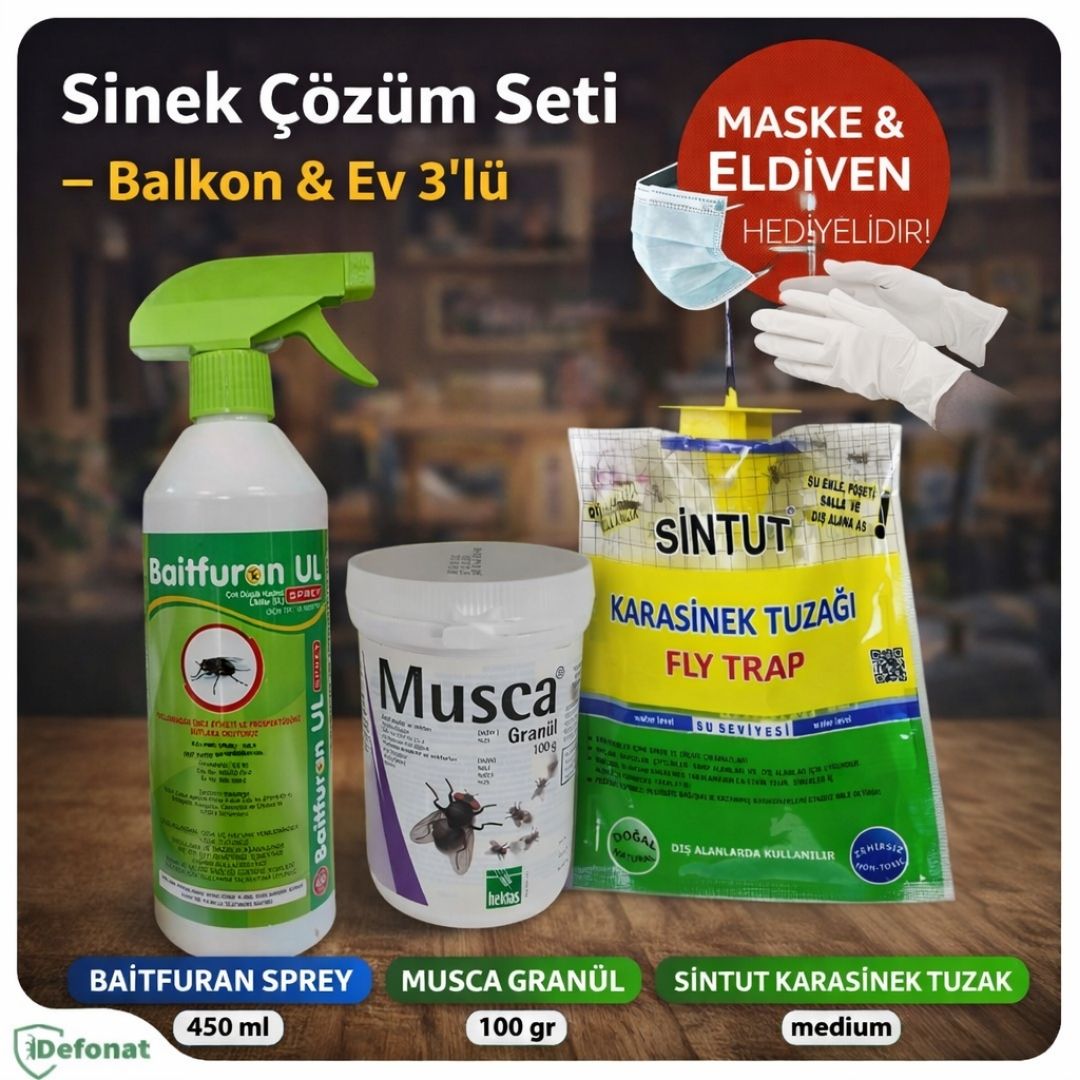 Sinek Çözüm Seti – Balkon & Ev 3’lü