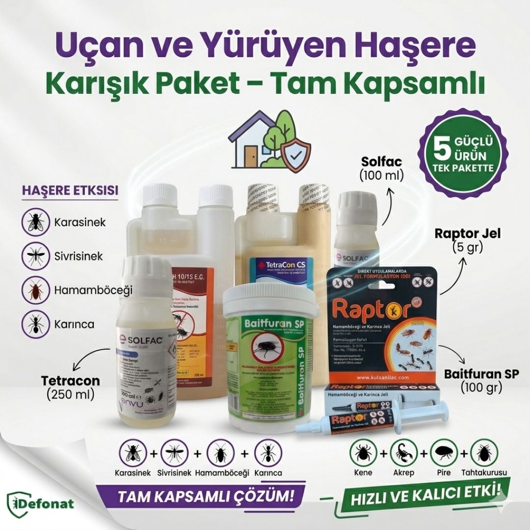 Uçan ve Yürüyen Haşere Karışık Paket – Tam Kapsamlı