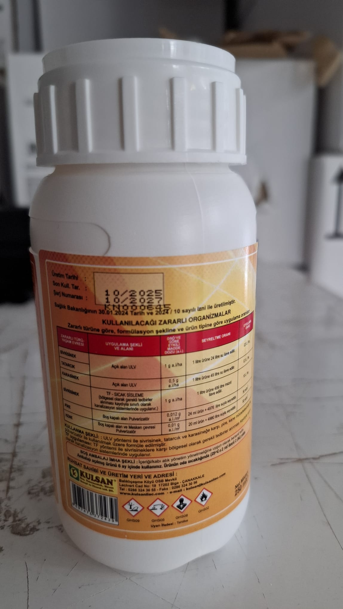 Tetracon 50 EC Haşere İlacı – 250 ml (Hızlı Etkili Konsantre)