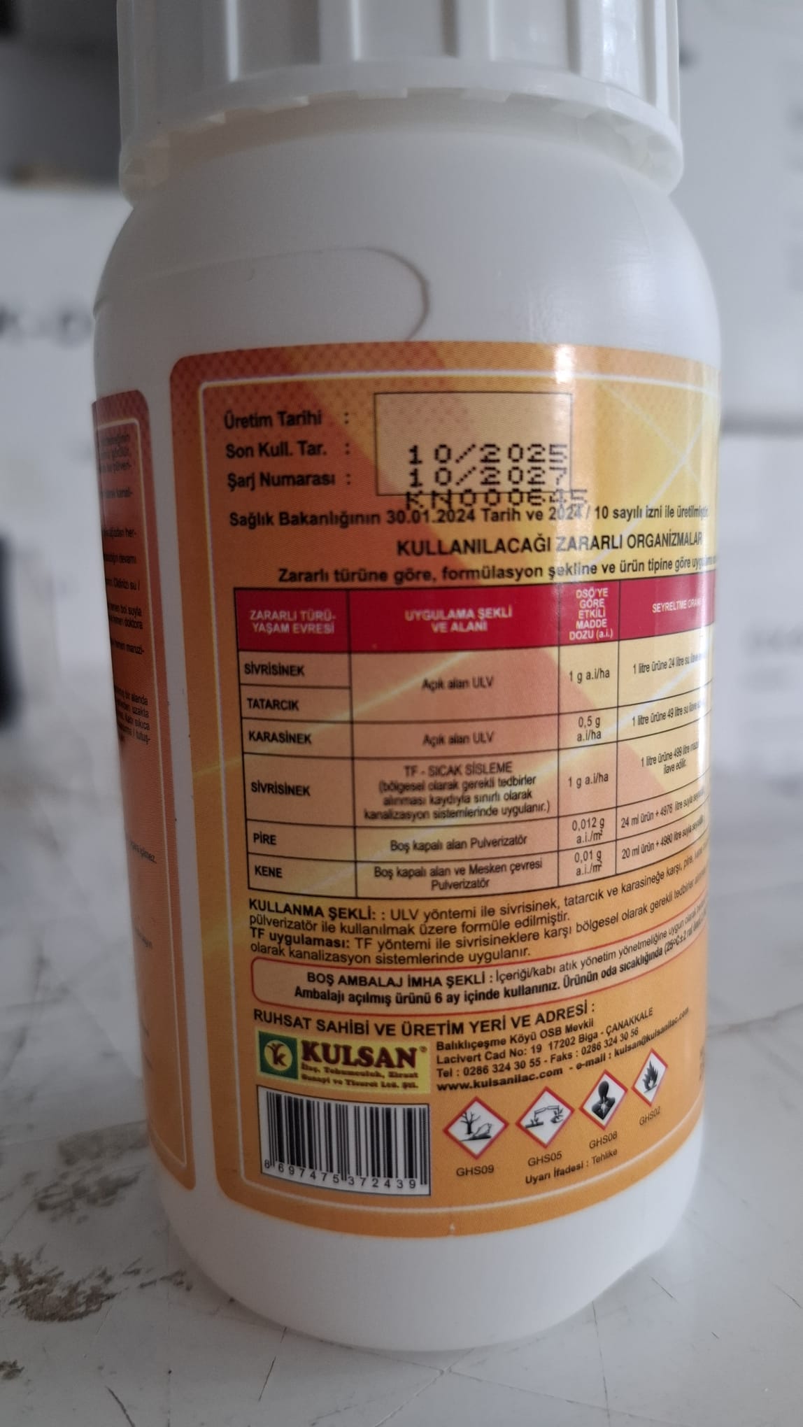 Tetracon 50 EC Haşere İlacı – 250 ml (Hızlı Etkili Konsantre)