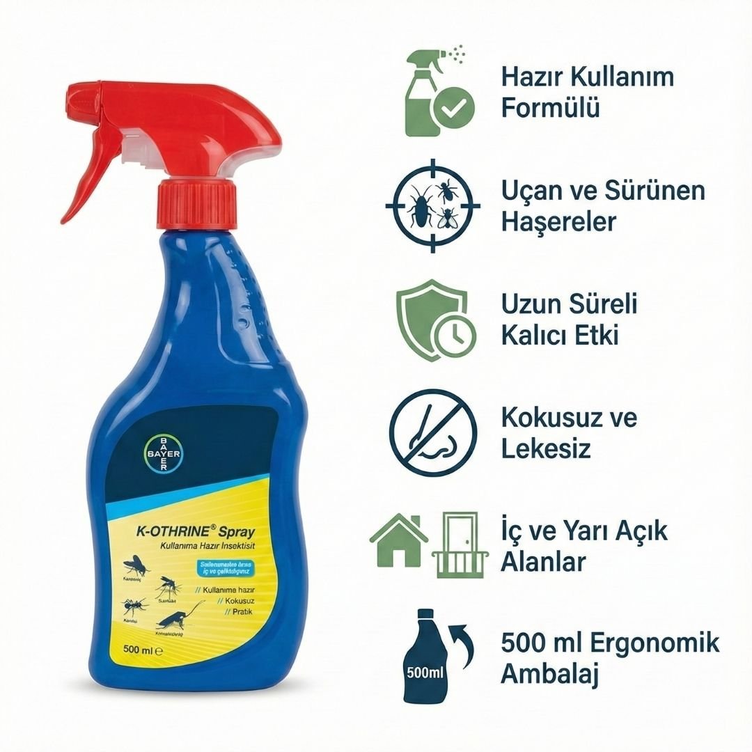 Bayer K - Othrine AL Hazır Kullanım Haşere Öldürücü Sprey – 500 ml - Defonat