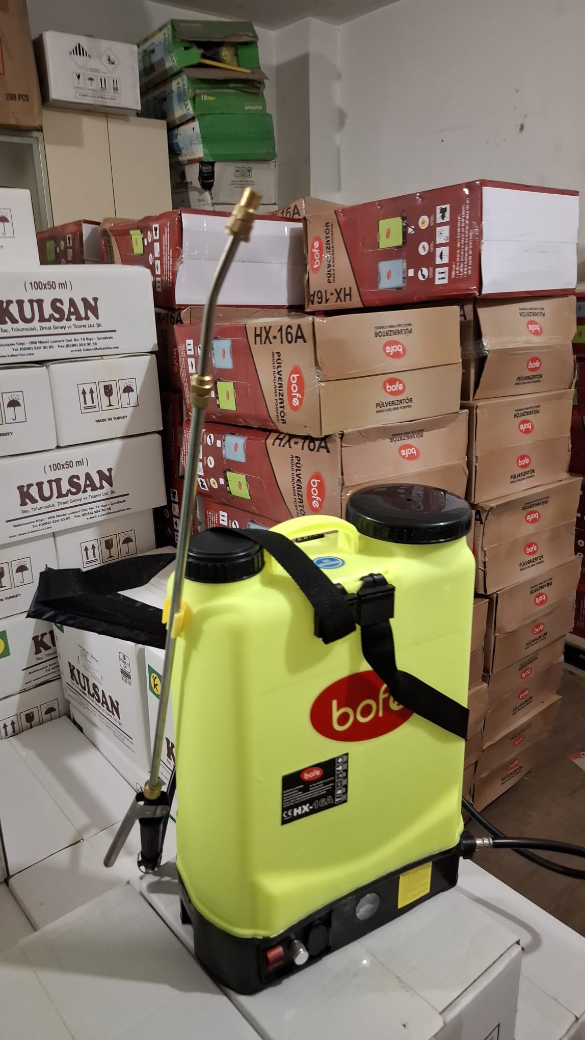 Bofe 16 Litre Akülü İlaçlama Pompası ( Sarı )