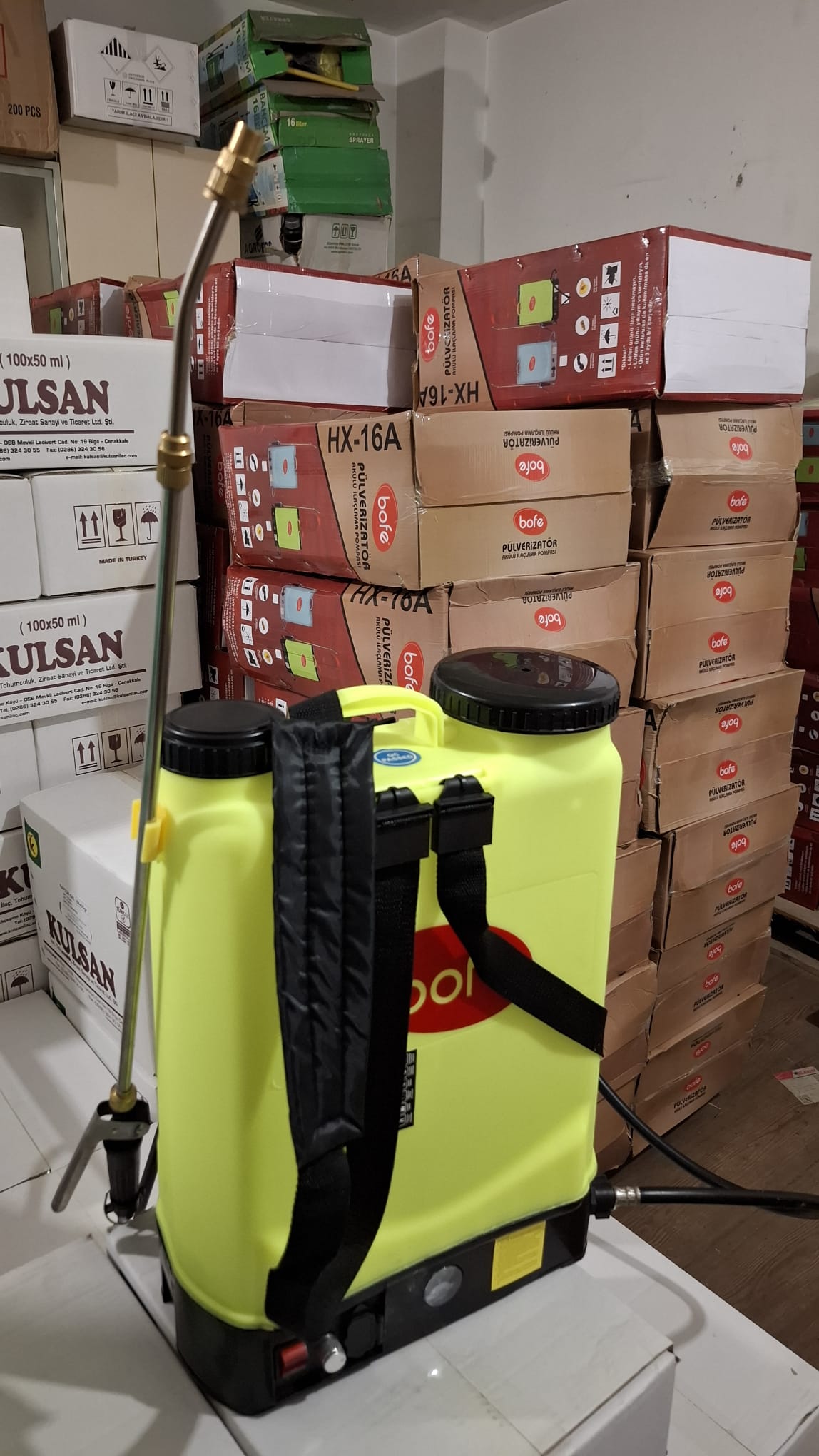 Bofe 16 Litre Akülü İlaçlama Pompası ( Sarı )