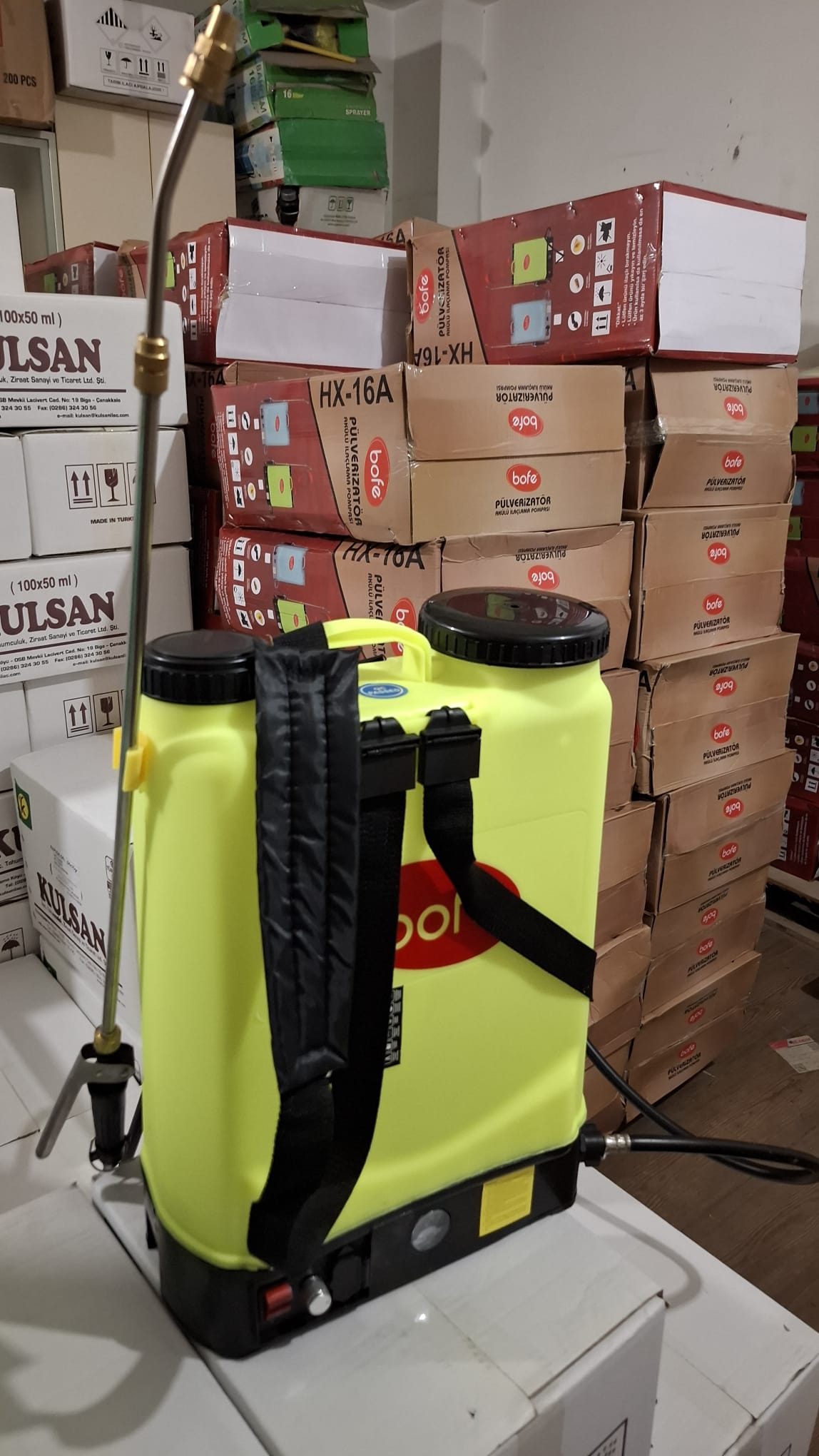 Bofe 16 Litre Akülü İlaçlama Pompası ( Sarı )