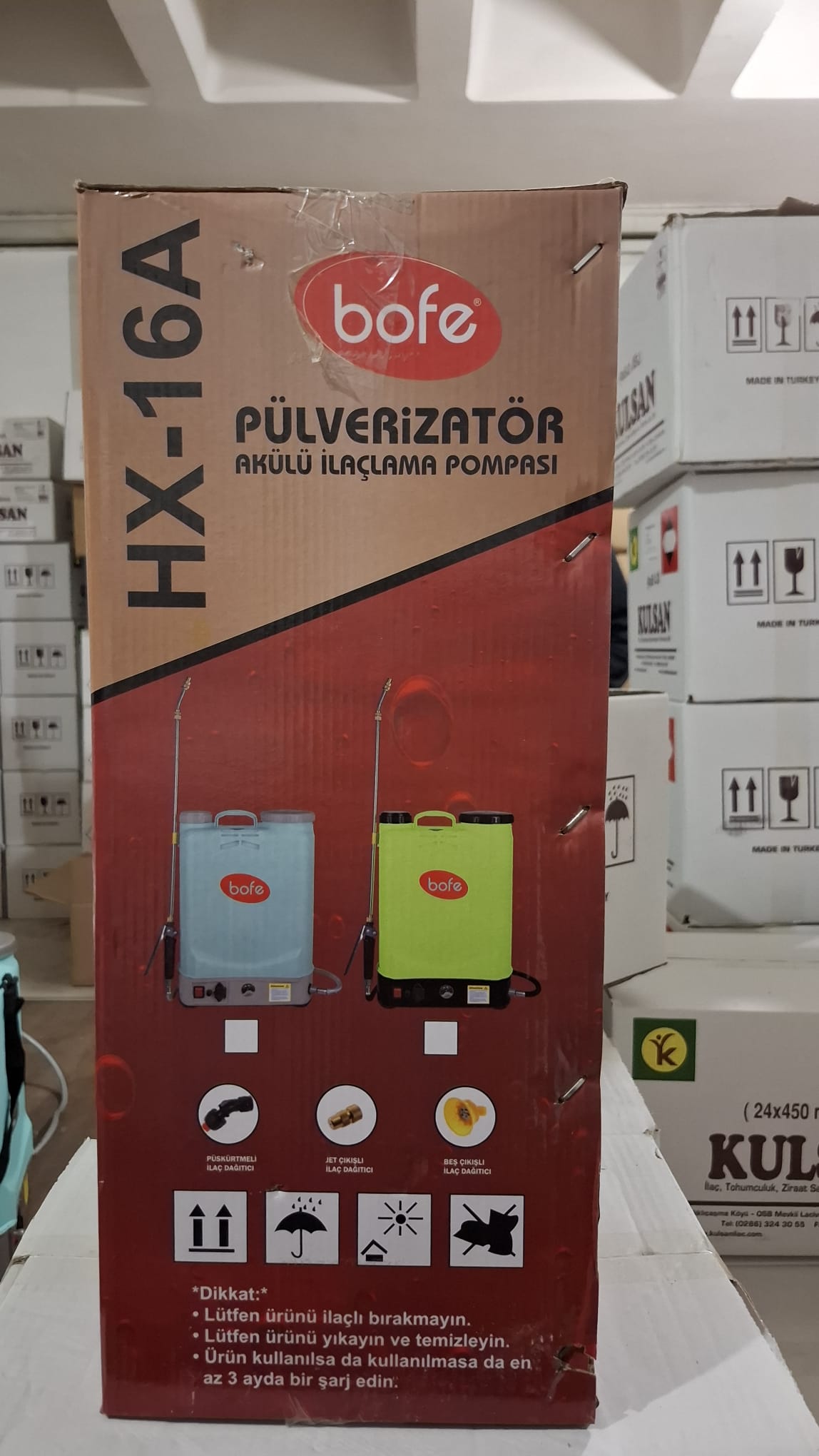 Bofe 16 Litre Akülü İlaçlama Pompası ( Sarı )