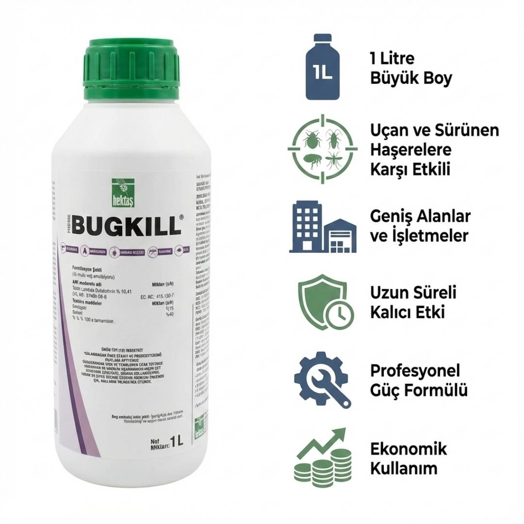 BugKill Çok Amaçlı Haşere Öldürücü – 1 Litre - Defonat