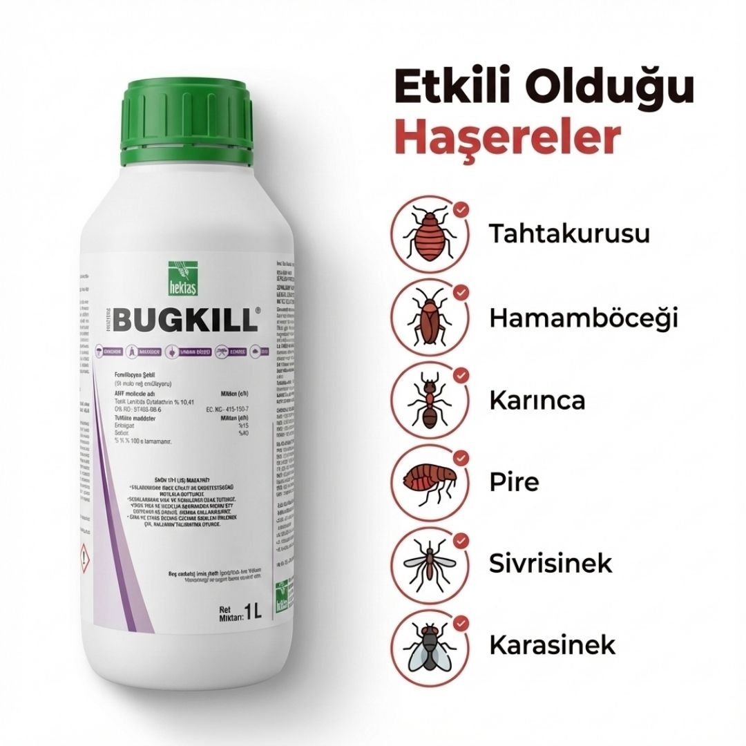 BugKill Çok Amaçlı Haşere Öldürücü – 1 Litre - Defonat