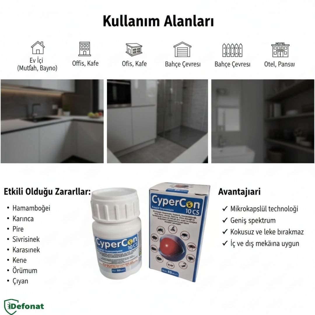 Cypercon 10 CS Mikrokapsül Haşere İlacı – 50 ml - Defonat