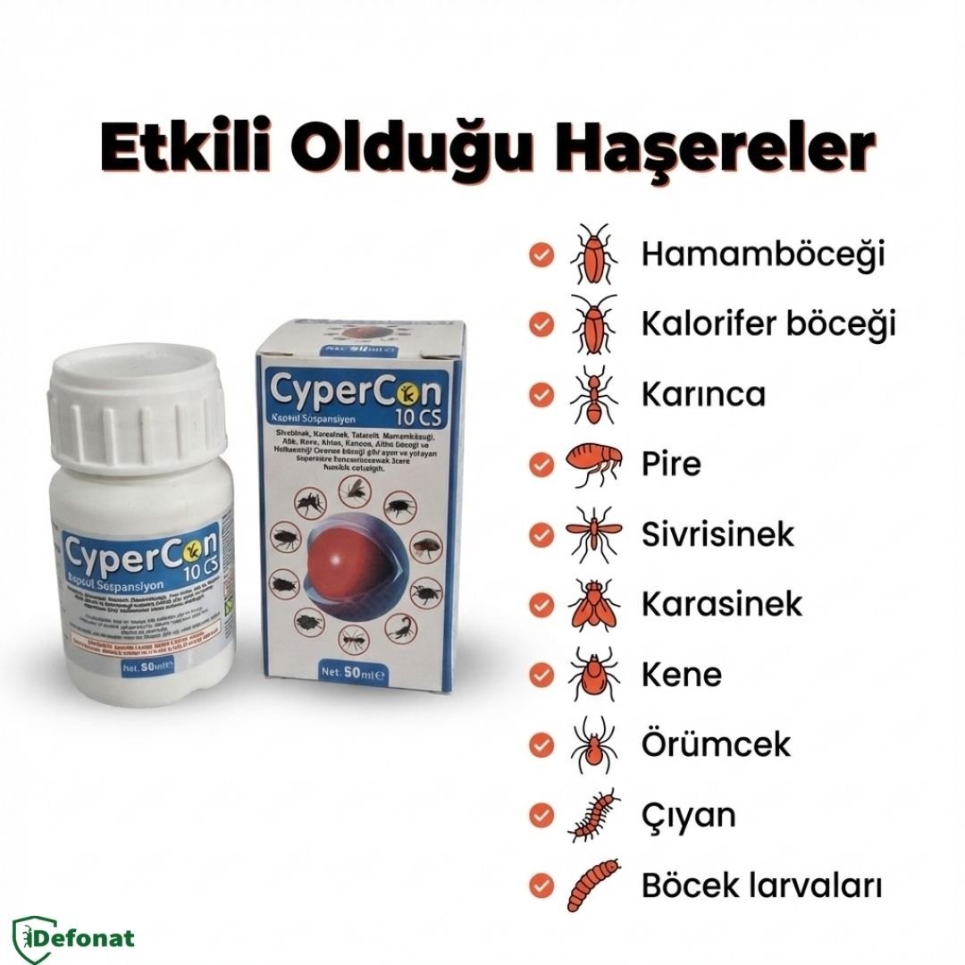 Cypercon 10 CS Mikrokapsül Haşere İlacı – 50 ml - Defonat