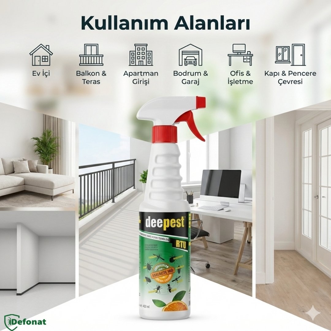 Deepest Sprey 400 ml – Uçan ve Yürüyen Haşerelere Karşı Etkili Sprey - Defonat