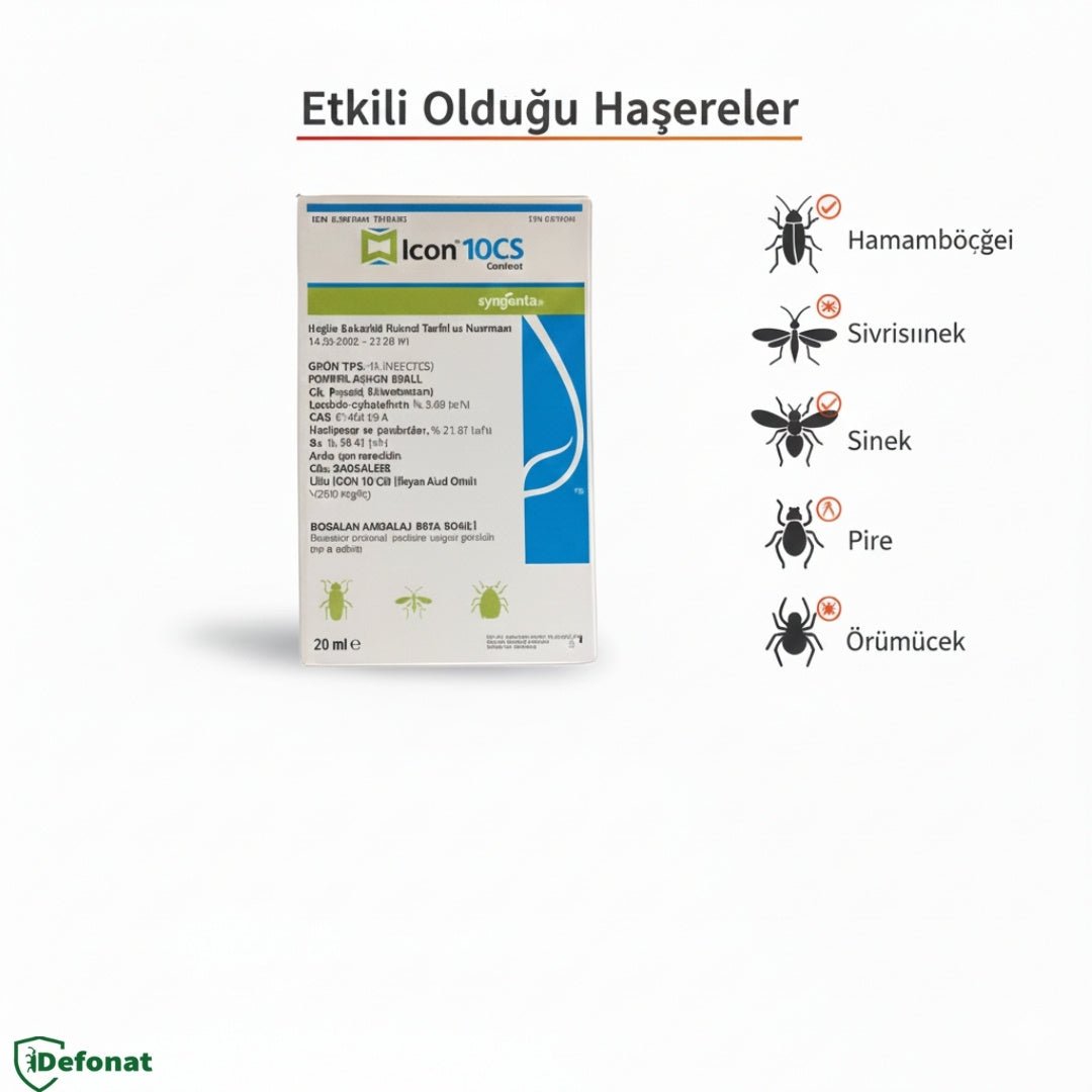 Icon 10 CS Haşere İlacı 20 ml (Uzun Süre Etkili Mikrokapsül) - Defonat