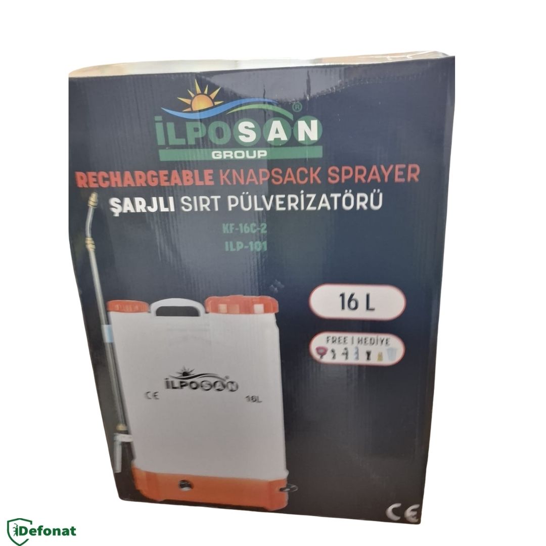 ilposan 16 Litre Akülü Sırt İlaçlama Pompası - Şarjlı Profesyonel Pülverizatör