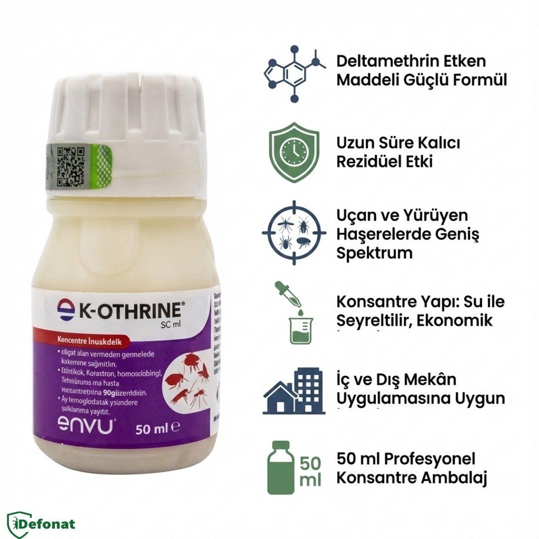 K - Othrine SC 50 ml Haşere İlacı (Uzun Süre Kalıcı Etki) - Defonat