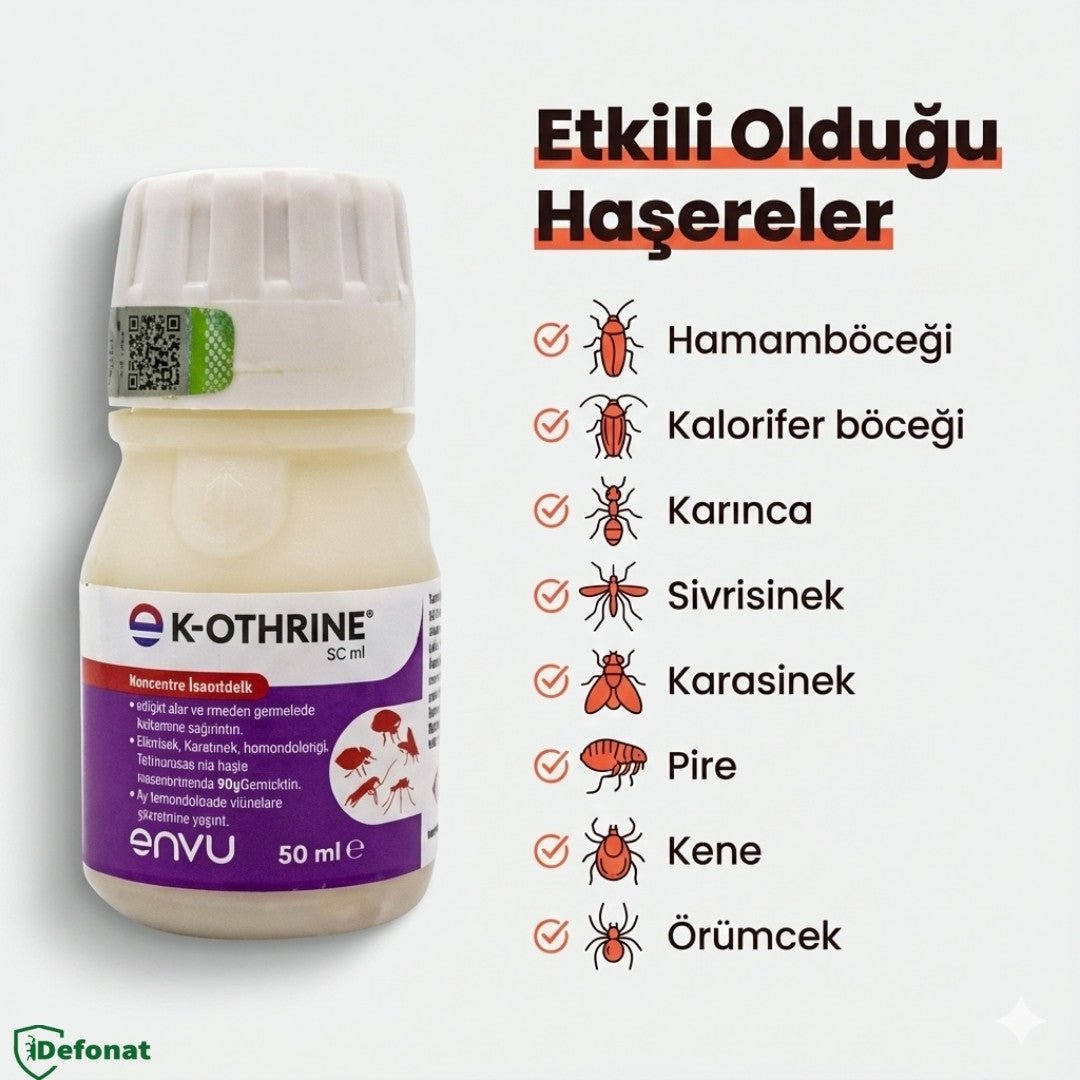 K - Othrine SC 50 ml Haşere İlacı (Uzun Süre Kalıcı Etki) - Defonat