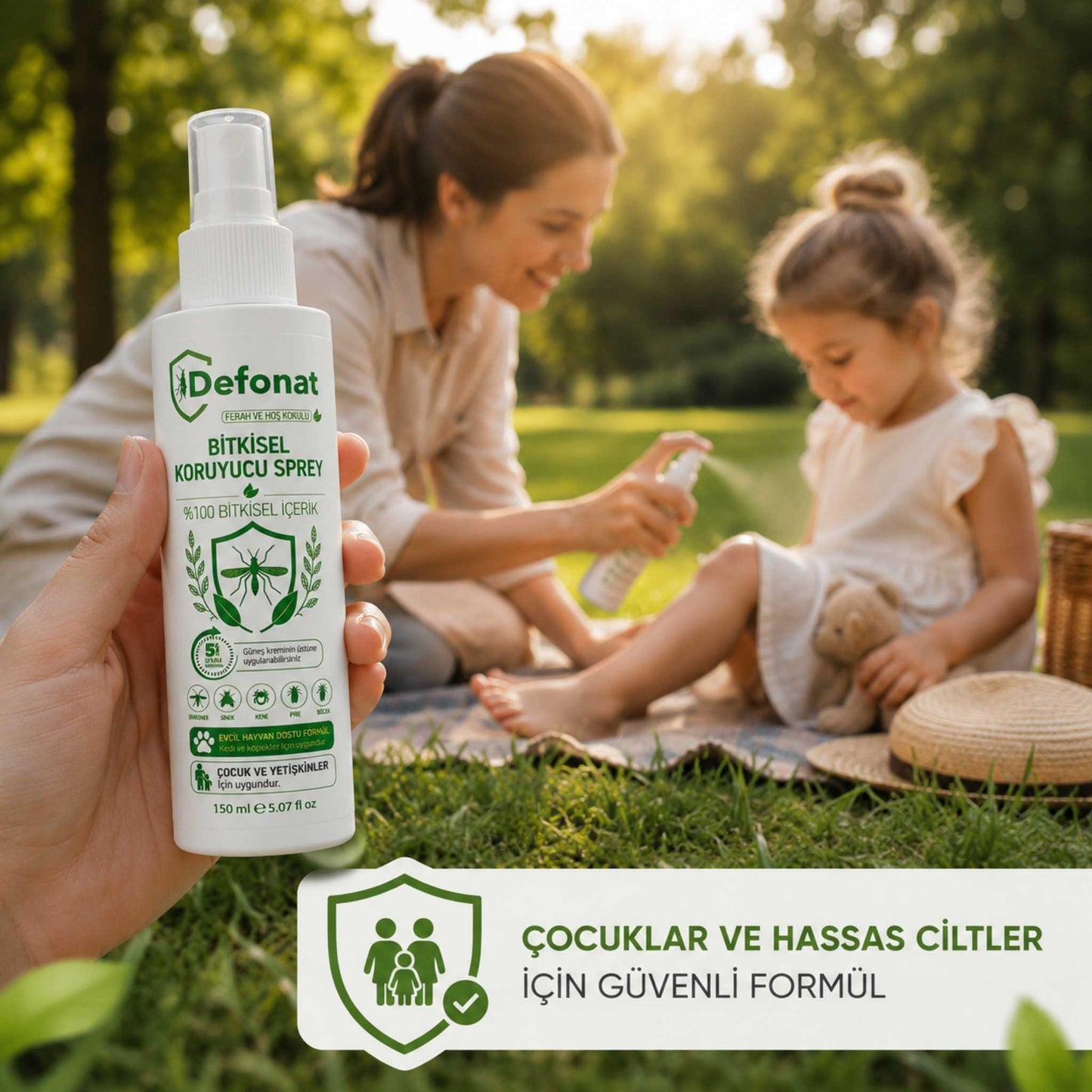 Bitkisel Sinek, Sivrisinek ve Kene Karşıtı Koruyucu Sprey (150 ml)