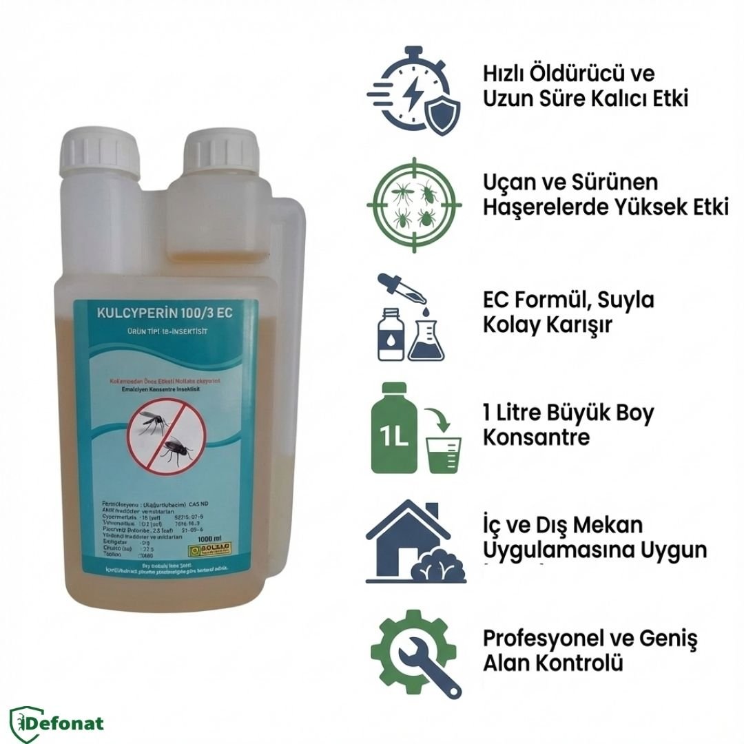 Kulcyperin 100/3 EC Profesyonel Haşere İlacı – 1 Litre - Defonat