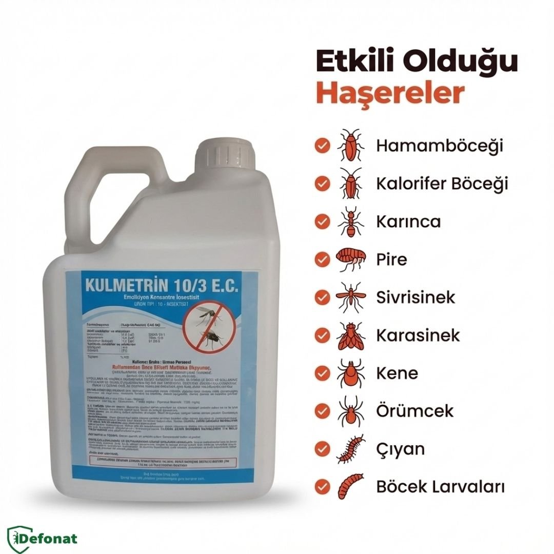 Kulmetrin 10/3 EC Endüstriyel Haşere İlacı – 5 Litre - Defonat