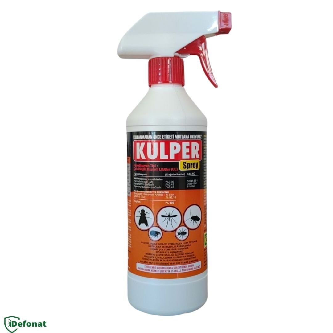 Kulper Haşere Öldürücü Sprey – 500 ml (Hazır Kullanım) - Defonat