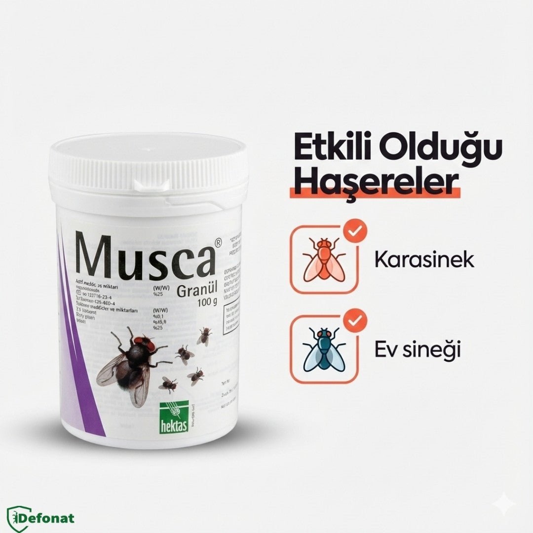 Musca Granül Sinek İlacı 100 gr (Karasinek ve Ev Sineği) - Defonat