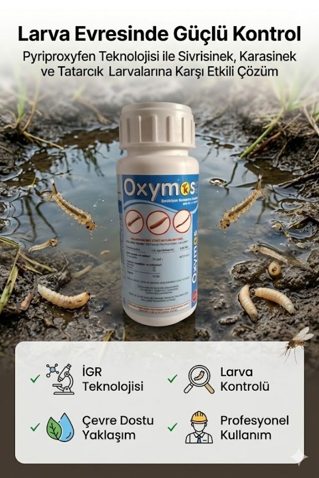 Oxymos 20 EC 100 ml Larva İlacı - Kesin Çözüm Sivrisinek ve Karasinek Larvalarına