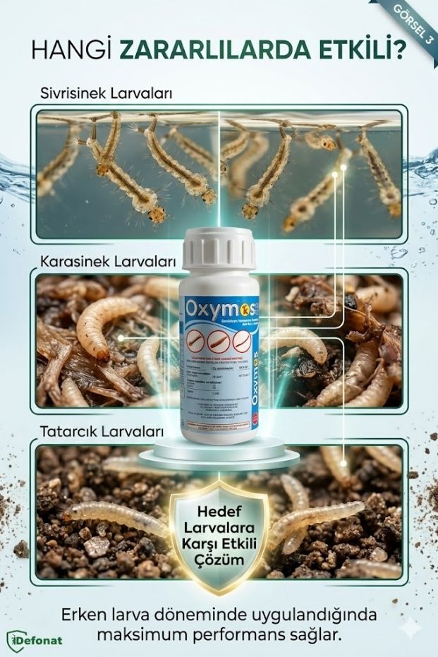 Oxymos 20 EC 100 ml Larva İlacı - Kesin Çözüm Sivrisinek ve Karasinek Larvalarına