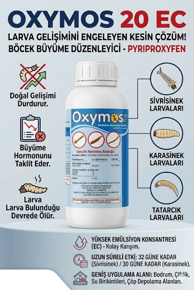 Oxymos 20 EC 100 ml Larva İlacı - Kesin Çözüm Sivrisinek ve Karasinek Larvalarına