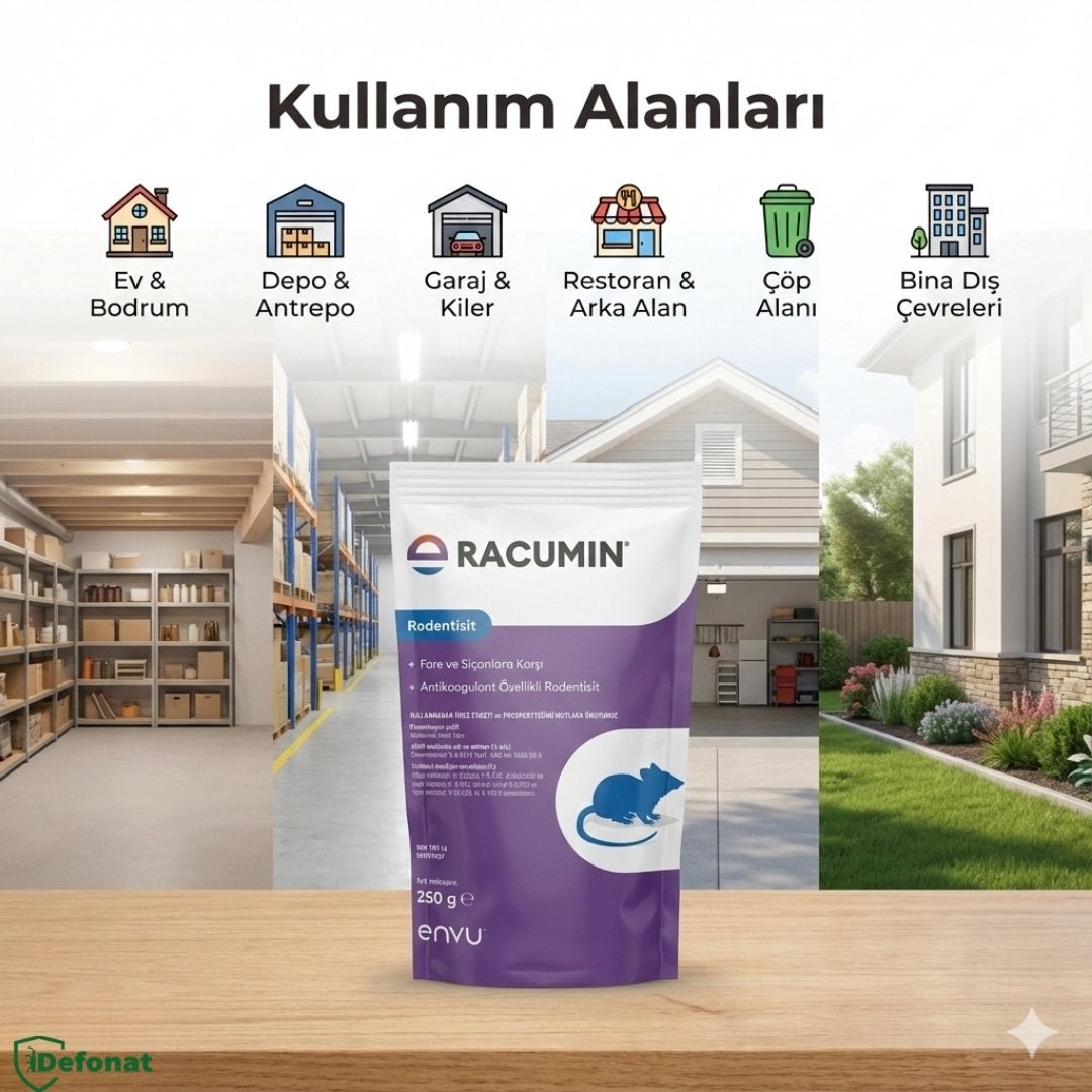 Racumin Buğday Yem Fare ve Kemirgen İlacı 250 gr - Defonat