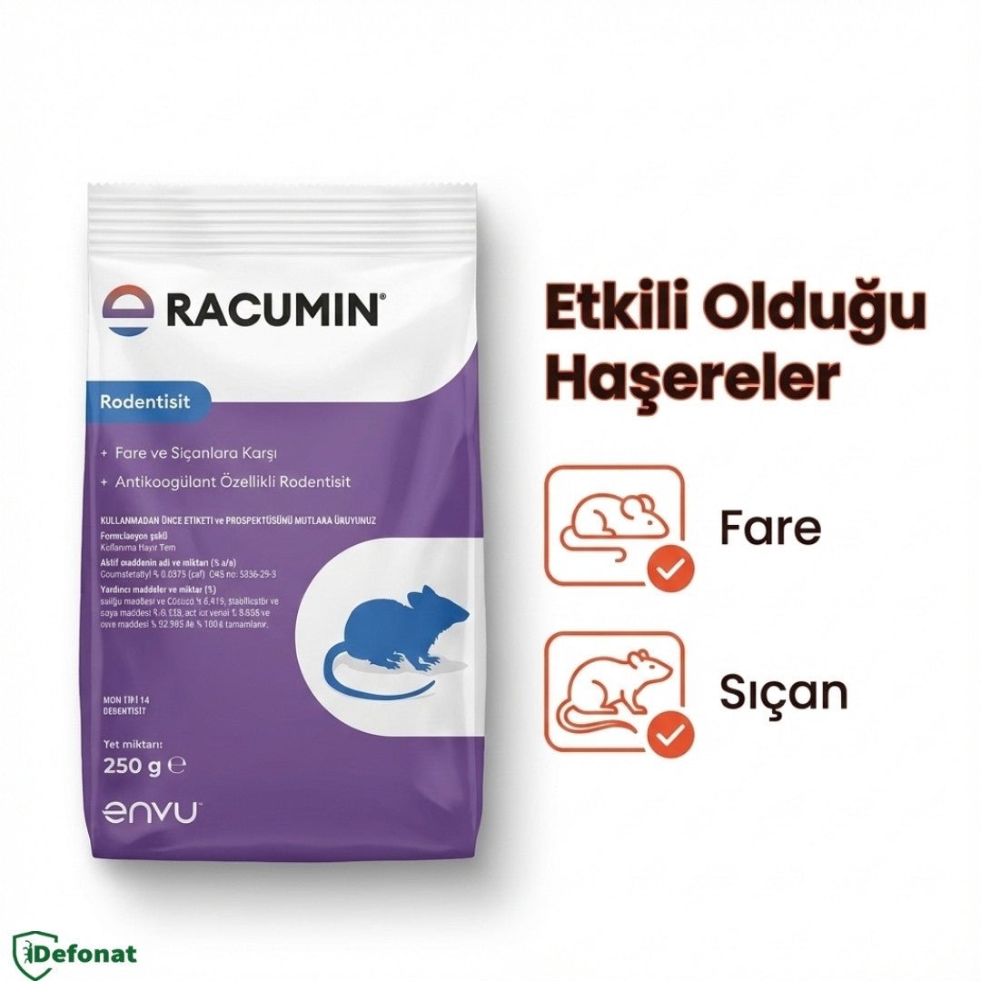 Racumin Buğday Yem Fare ve Kemirgen İlacı 250 gr - Defonat