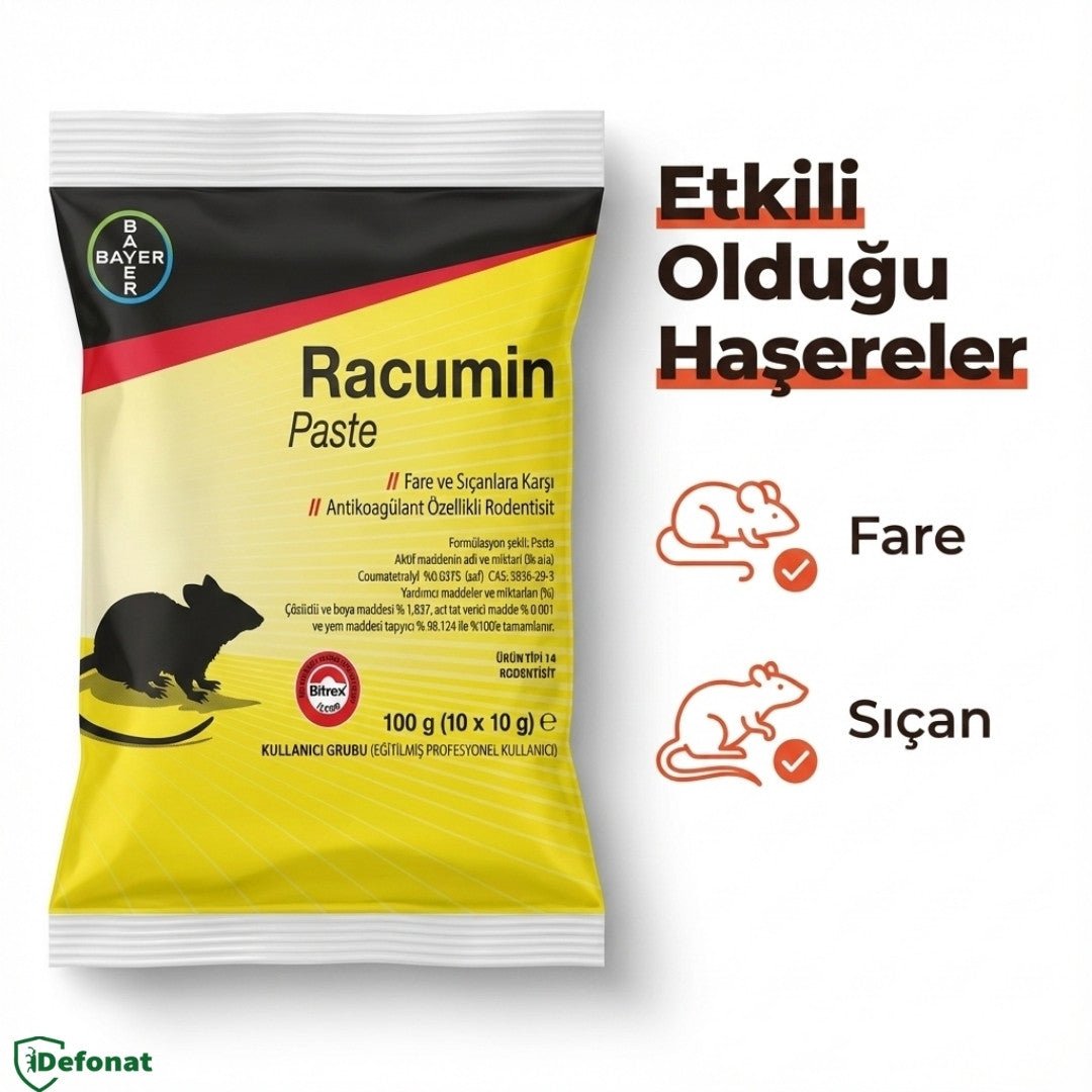 Racumin Pasta Fare ve Kemirgen İlacı 100 gr - Defonat
