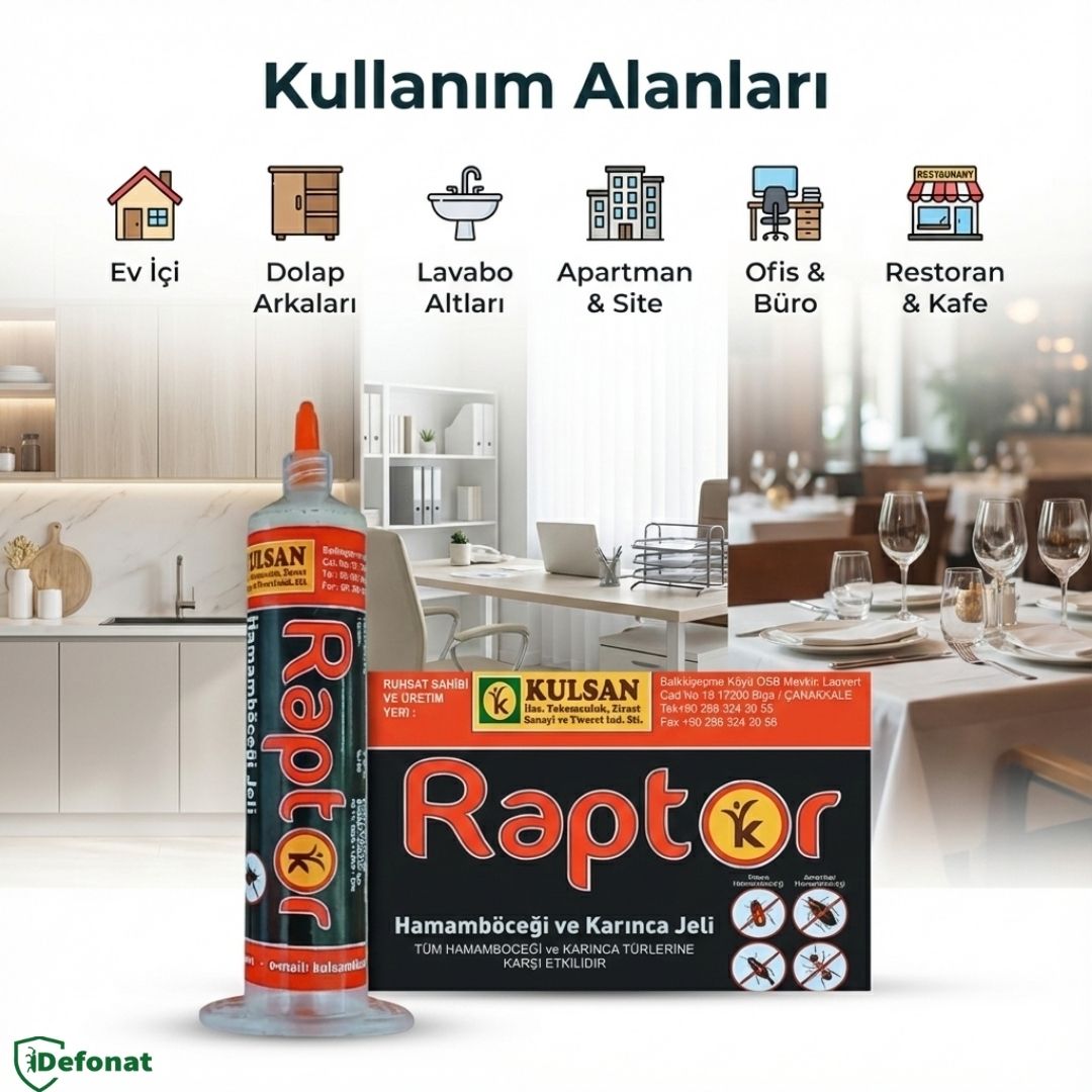 Raptor Hamam Böceği ve Karınca Jel İlacı – 35 gr (Büyük Boy) - Defonat