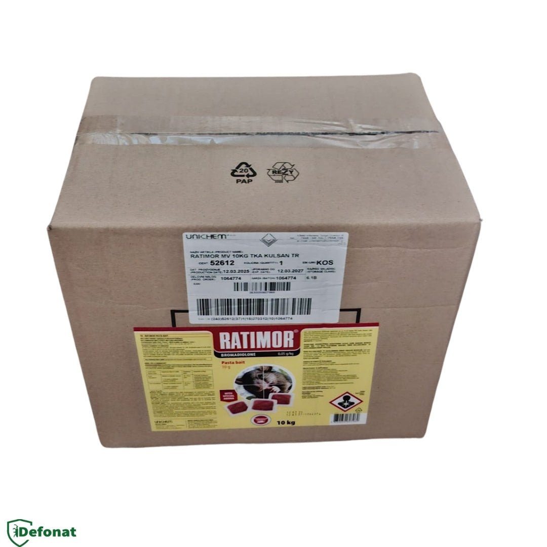 Ratimor Pasta Bait Fare ve Sıçan İlacı – 10 Kg Profesyonel Kemirgen Yemi - Defonat