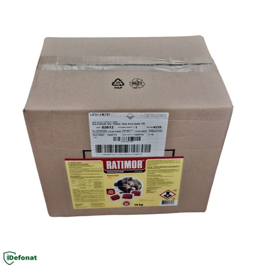 Ratimor Pasta Bait Fare ve Sıçan İlacı – 10 Kg Profesyonel Kemirgen Yemi - Defonat