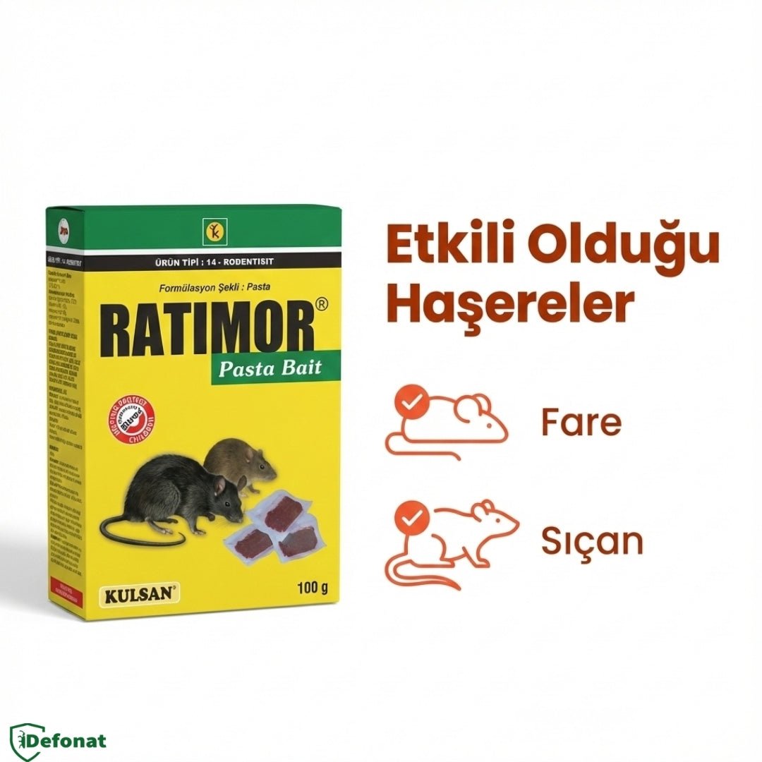 Ratimor Pasta Fare Yemi – 100 gr (Kemirgen İlacı) - Defonat