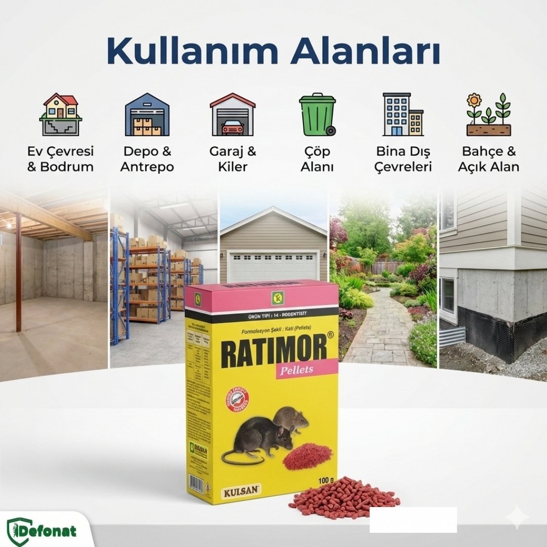 Ratimor Pellet Fare ve Kemirgen Yemi – 100 gr - Defonat