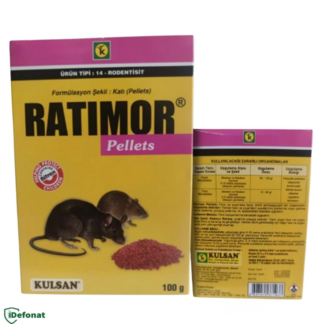 Ratimor Pellet Fare ve Kemirgen Yemi – 100 gr - Defonat