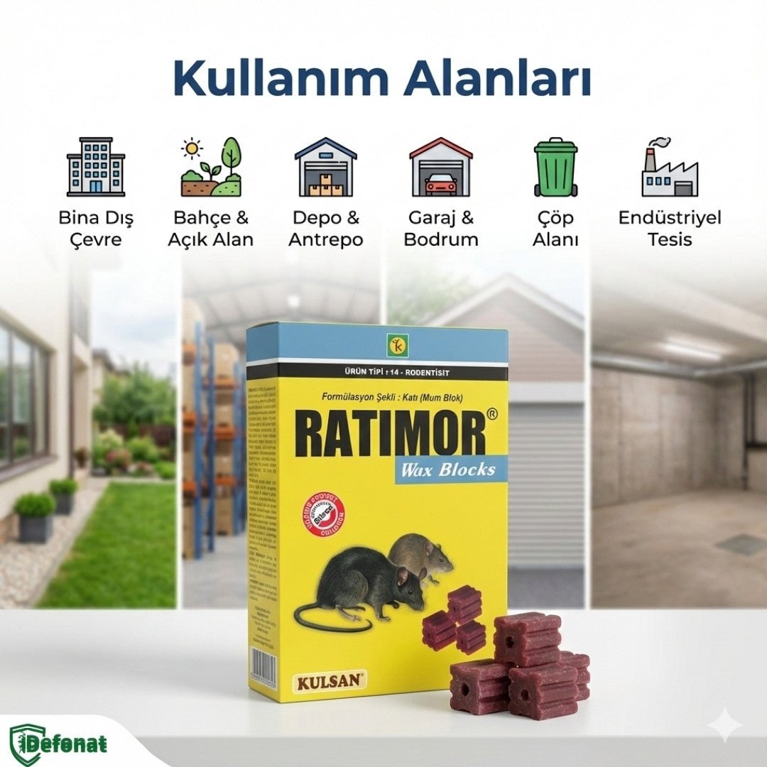 Ratimor Wax Block Fare ve Kemirgen Yemi – 100 gr - Defonat