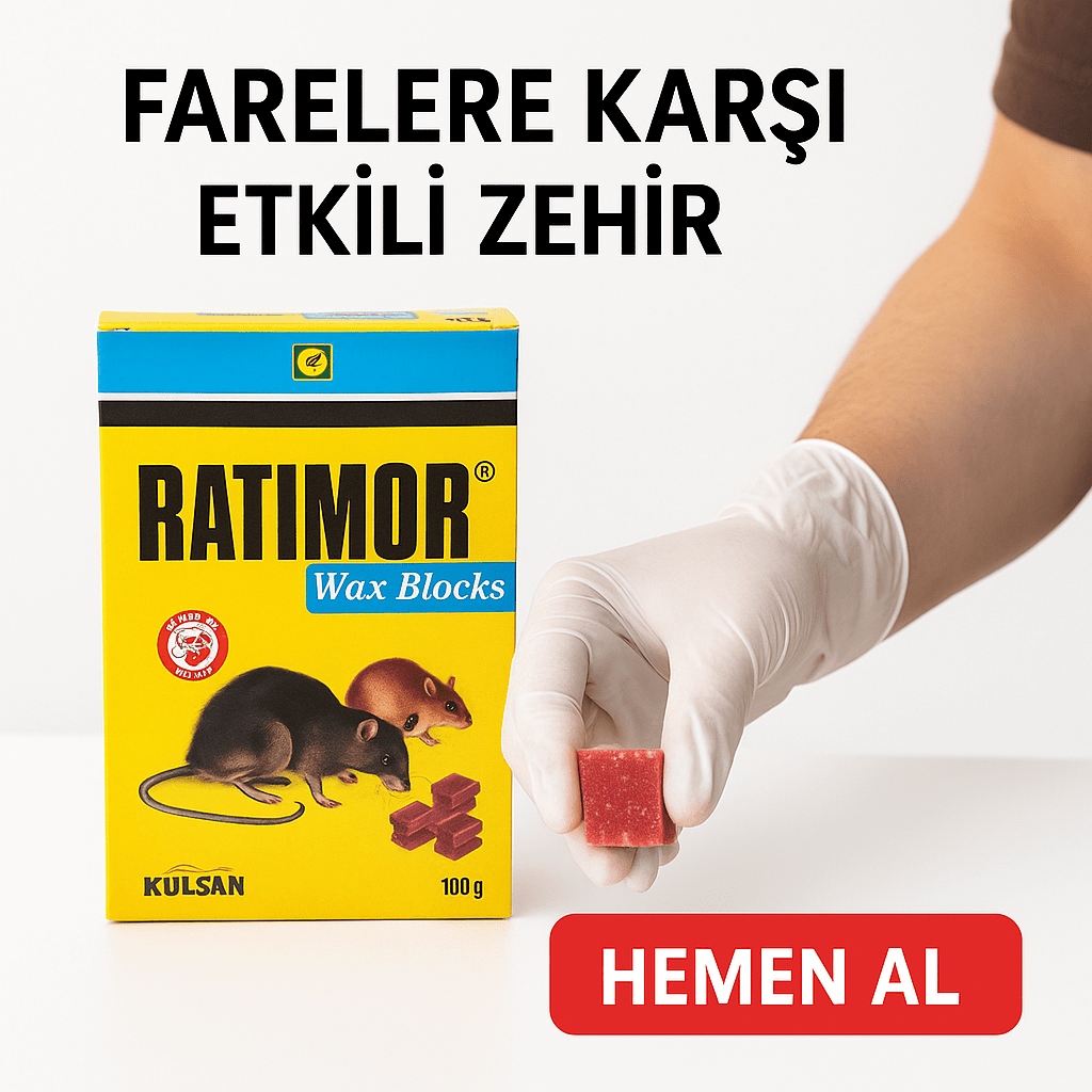 Ratimor Wax Block Fare ve Kemirgen Yemi – 100 gr - Defonat