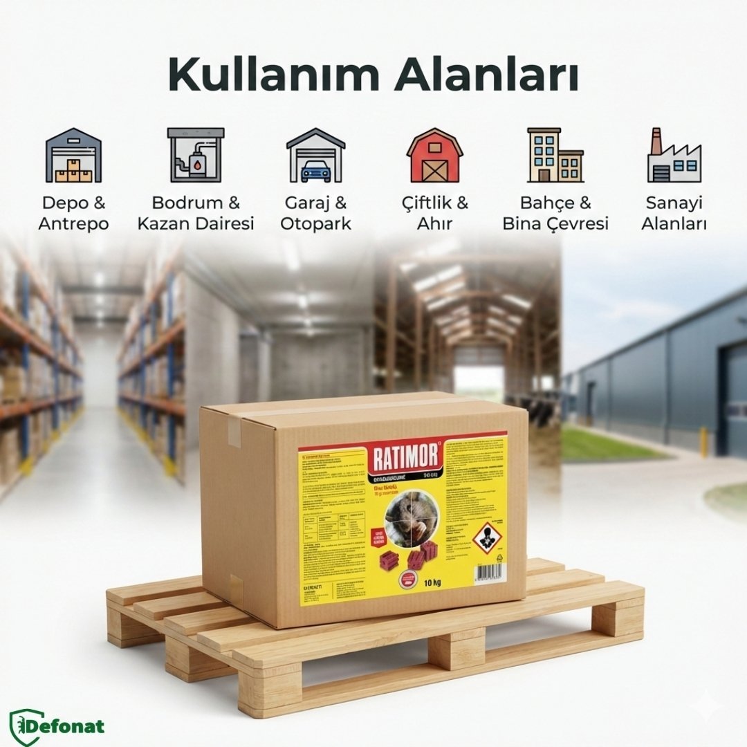 Ratimor Wax Blocks Fare İlacı 10 kg – Nem Dayanımlı Kemirgen Yemi - Defonat