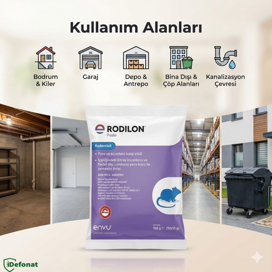 Rodilon Pasta Fare ve Kemirgen İlacı – 100 gr - Defonat