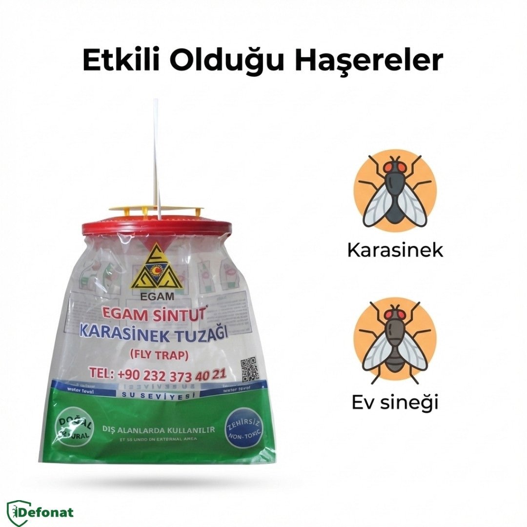 Sintut Karasinek Tuzağı Large –Zehirsiz Yüksek Kapasiteli Sinek Tuzağı - Defonat