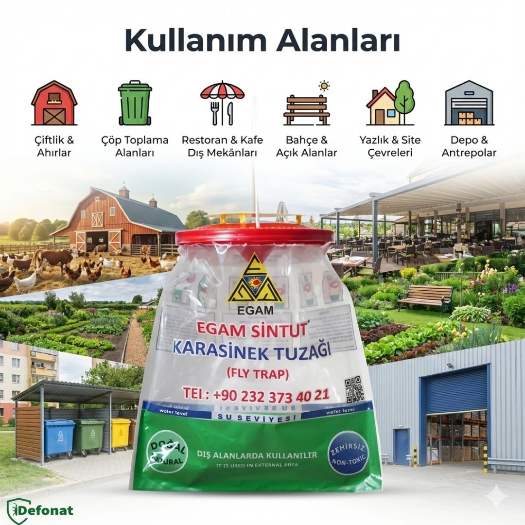 Sintut Karasinek Tuzağı Large –Zehirsiz Yüksek Kapasiteli Sinek Tuzağı - Defonat