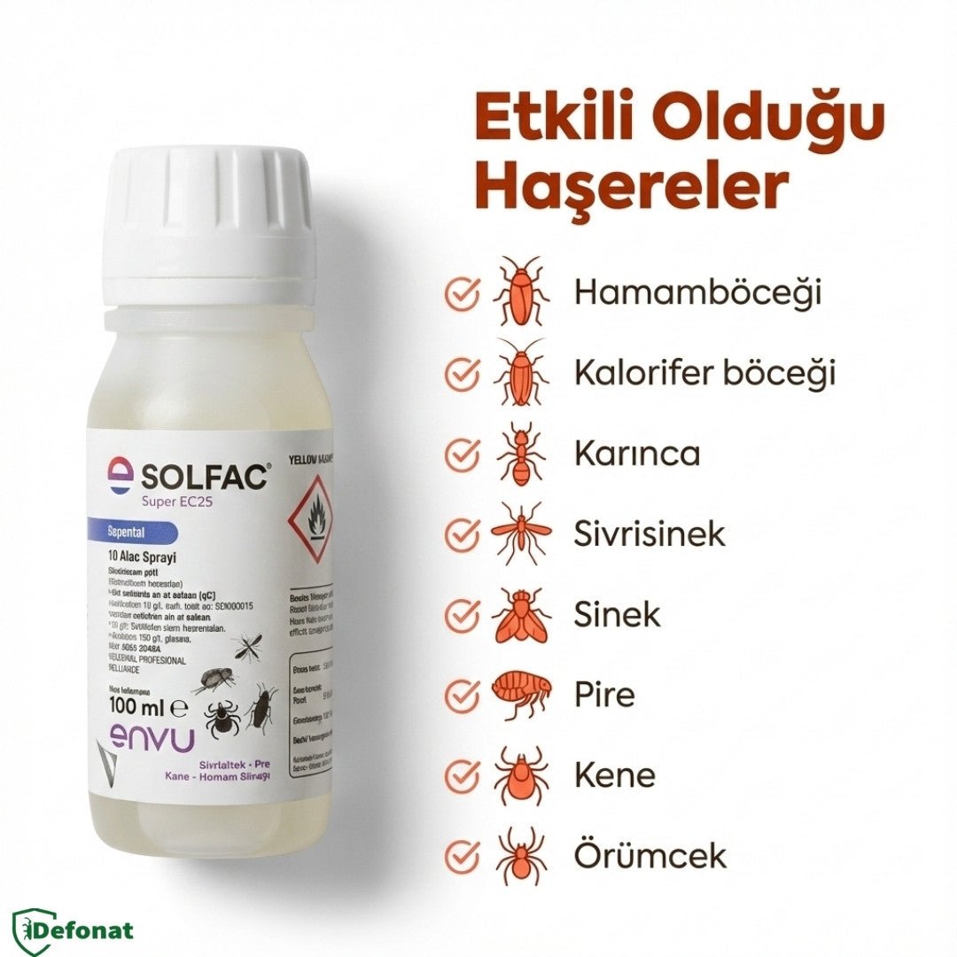 Solfac EC 25 Haşere İlacı – 100 ml (Konsantre) - Defonat