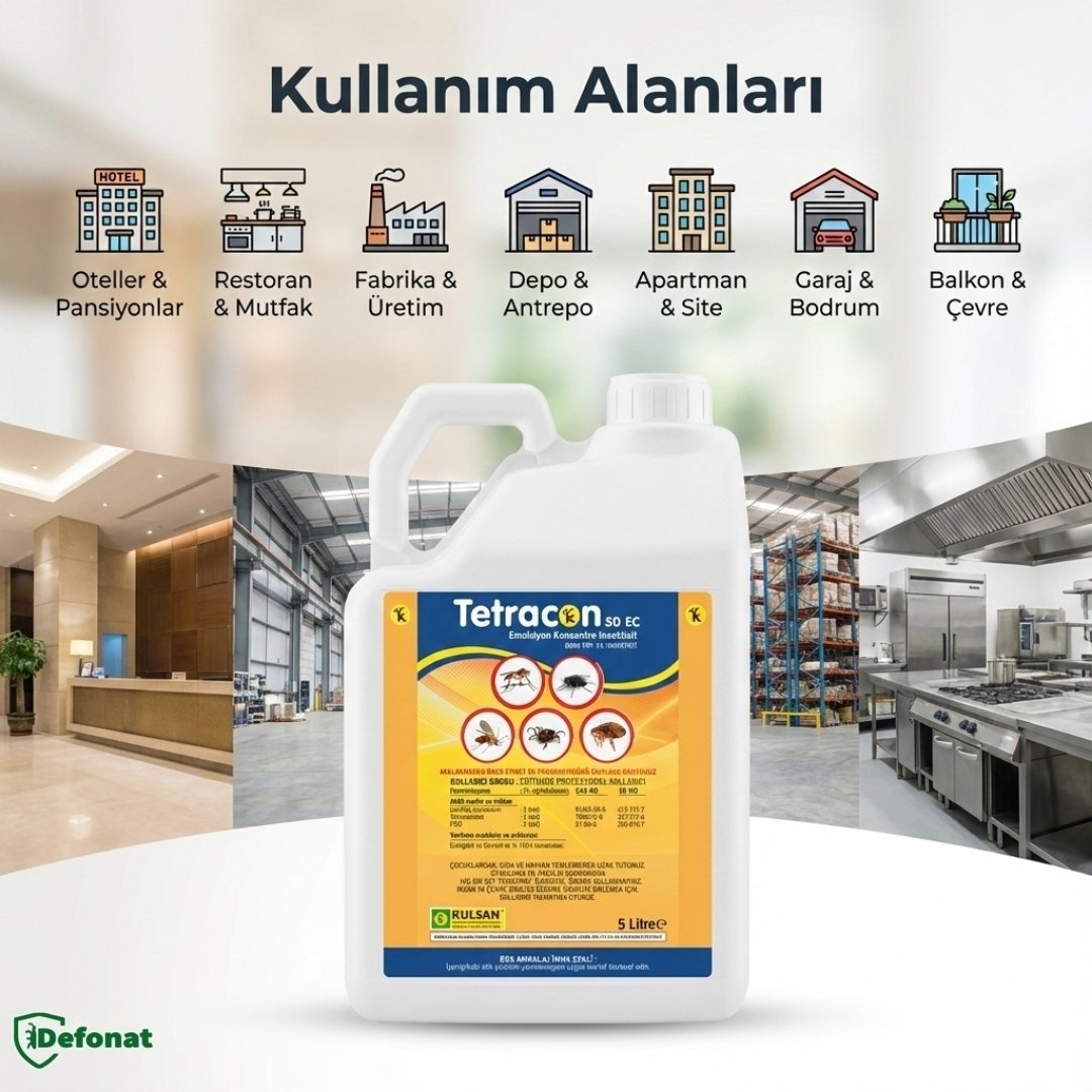 Tetracon 50 EC Haşere İlacı – 5 Litre (Profesyonel Büyük Boy) - Defonat