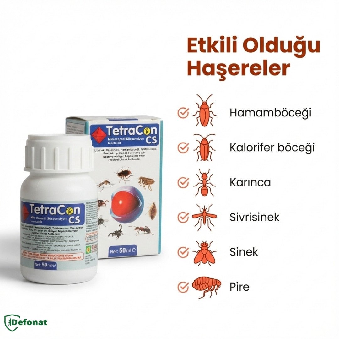 Tetracon CS Haşere İlacı – 50 ml (Mikrokapsül Uzun Süre Etkili) - Defonat