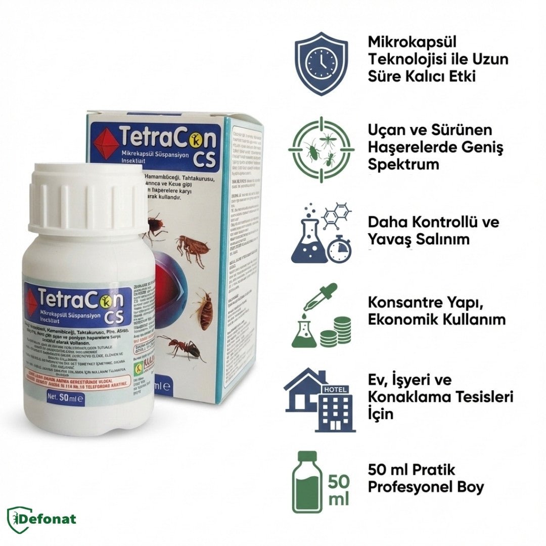 Tetracon CS Haşere İlacı – 50 ml (Mikrokapsül Uzun Süre Etkili) - Defonat