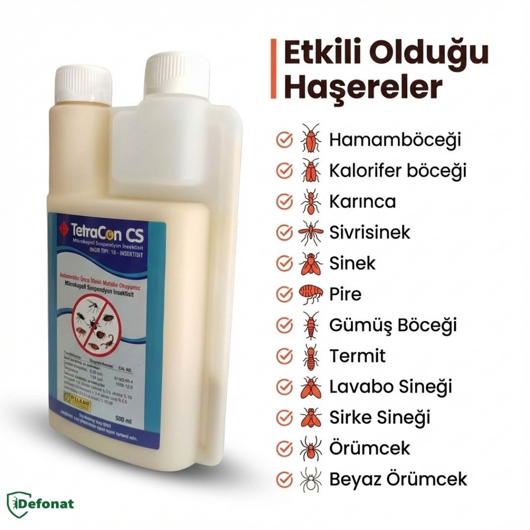 Tetracon CS Haşere İlacı – 500 ml (Mikrokapsül Uzun Süre Etkili) - Defonat