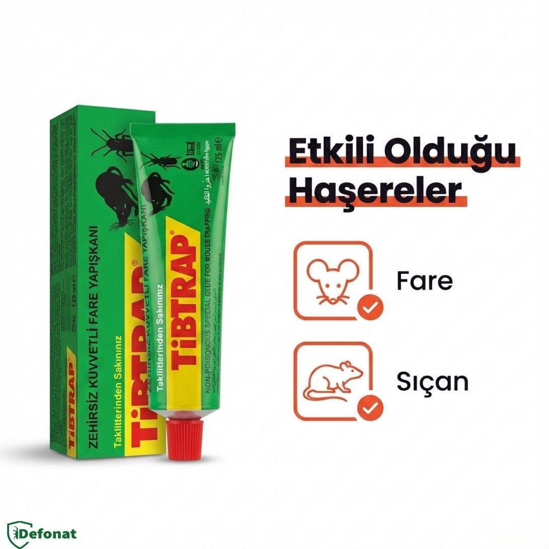 Tibtrab Fare Yapışkanı 125 ml – Zehirsiz Kemirgen Yakalama Yapışkanı - Defonat